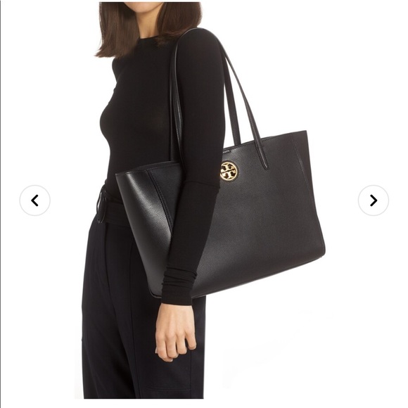 Tory Burch Carson Leather Tote - Picture 8 of 12